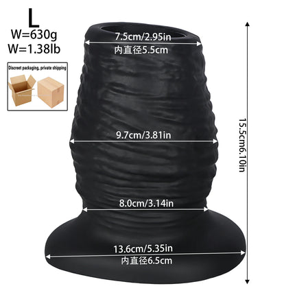 Hollow Big Anal Plug Vaginal Speculum Silicone Fisting Huge Butt Plug Ass Dilator Anal Enema Flushing Gay Sex Toy For Men Women