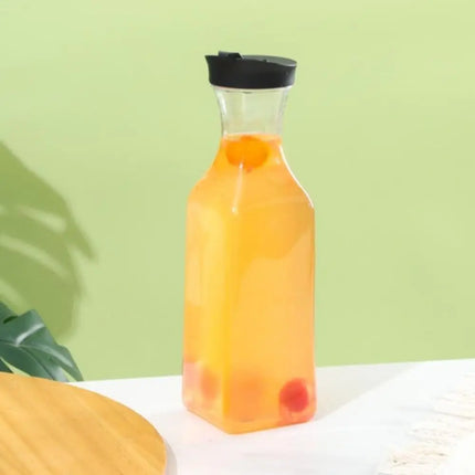 New 32OZ 1000ML Juice Carafe Square Plastic Fridge Beverage Containers Clear Large Cool Water Bottle Pantry Storage