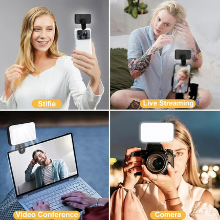 Mini Selfie Fill Light Rechargeable Portable Pocket Light 3 Modes Adjustable Brightness For Mobile Phone Computer LED Fill Light