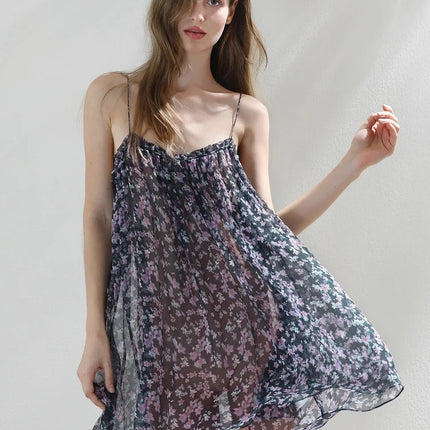 plus Size Sexy See through Fairy Atmosphere Strapless Sleep Dress Women Summer Loose Pure Desire Backless Dress Casual Home Wear