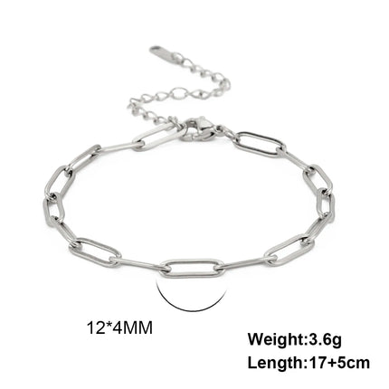 Skyrim Stainless Steel Gold Color Bracelet Twist Figaro Cuban Chain Bracelets Women Trendy Minimalist Jewelry Gifts Wholesale