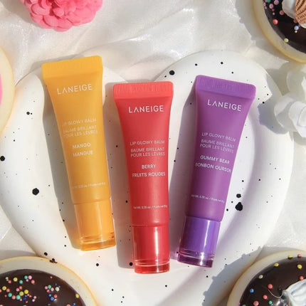 Laneige Donut Strawberry Sugar Lip Gloss Lip Plumping Gloss Lip Oil Moisturizing Balm Exfoliating Care Shimmer High Shine Balm