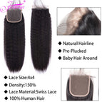 Kinky Straight Lace / 10inches / Middle Part