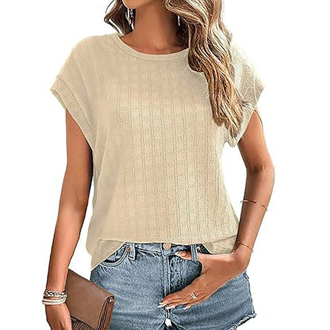 2026 New Women Short Sleeve T-Shirts O Neck Casual Loose Tee Female Summer Shirts For Women Solid Color Tops