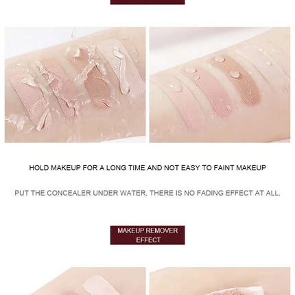4Color Waterproof Full Coverage Concealer for Tattoos Scars Acne Marks Dark Circles Natural Finish Foundation for All Skin Tones