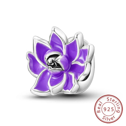 Spring Charms Beads Pendant 925 Sterling Silver Flower Butterfly Dragonfly Mushroom Charms Fit Bracelet Woman Man DIY Jewelry