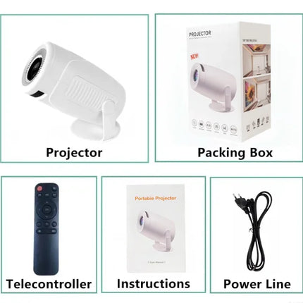 Newly HY900 Smart Projector 4K Decoding BT5 0 Dual Wi Fi 6 290ANSI Brightness Ideal for Home Theater Outdoor Movie Watching