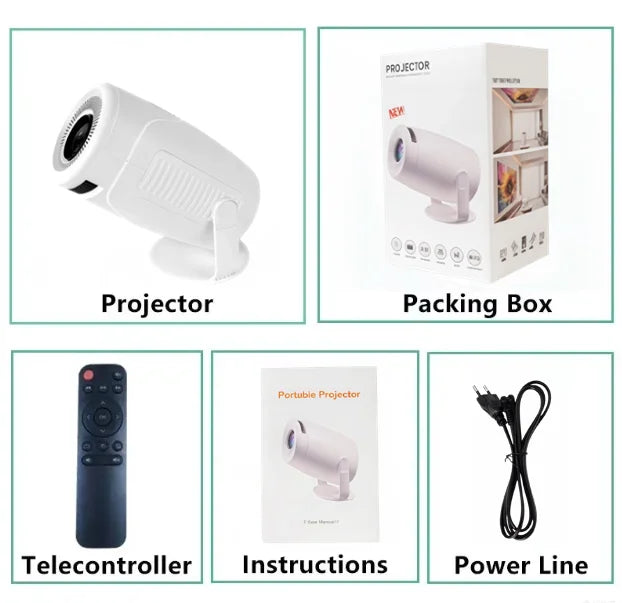 Newly HY900 Smart Projector 4K Decoding BT5 0 Dual Wi Fi 6 290ANSI Brightness Ideal for Home Theater Outdoor Movie Watching