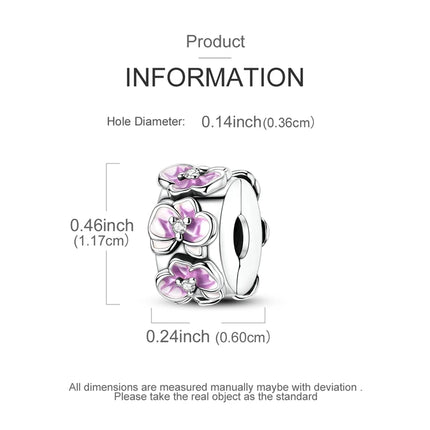 Silver 925 Charm Bead Rose Heart Pandent Butterfly Orchid Clasp Clip Fit Original Bracelet Pendnat Diy For Woman Jewelry