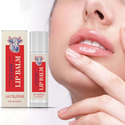 Tallow Lip Balm Ultra Nourishing Non-Greasy Softening Fade Lip Lines Remove Dark Anti-Cracking Moisturizing Lip Care