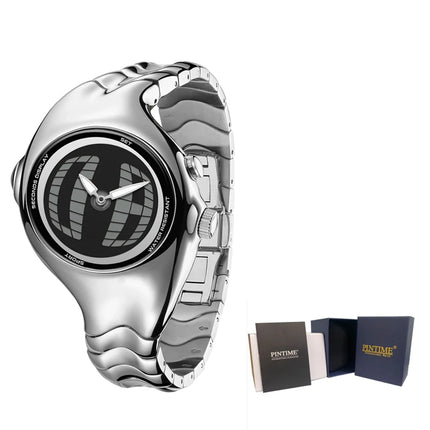 Y2K Digital Men's Watch Twisted Technology Dual-Display Vintage-Futuristic Style Timepiece Unique Metal Men's Quartz Wristwatch