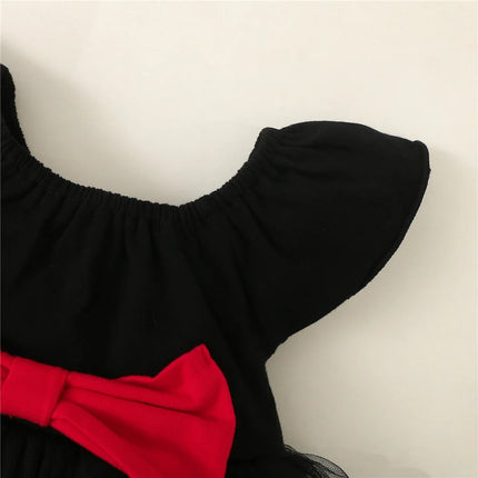 0-18 Months Female Baby Summer Bodysuit Bow and Thin Gauze Fashion Dress+Bow suitable for baby's full Moon shooting Clothing