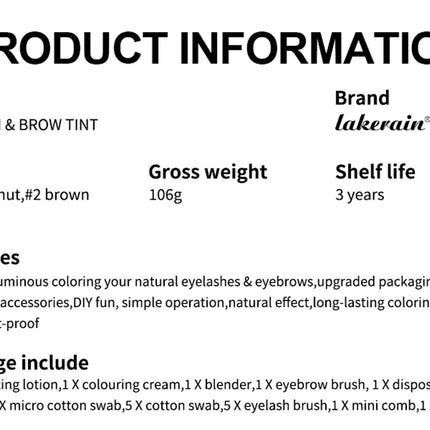 Eyebrow Tint Dye Professional Eyebrow Dye Waterproof Long-lasting Eyebrow Brow Kit Semi Permanent Eyebrow Home Use Pro Kit
