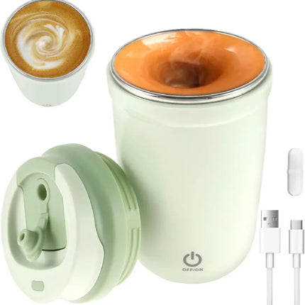 Automatic Self Stirring Mug, Coffee Milk Mixing Cup, Magnetic Stirring, Stainless Steel Electric Blender, 400ml