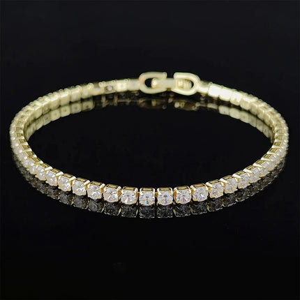 New Luxury Gold Silver Color on Hand Princess Bracelet Bangle for Women Anniversary Gift Jewelry Wholesale