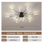 Black 12 heads / Neutral light