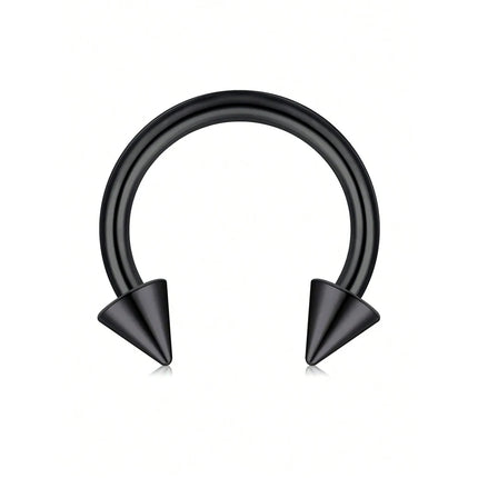 1pc Back Septum Rings Muti-Styles Punk 16gauge Stainless Steel Nose Rings Hoops Septum Clicker Daith Piercing Jewelry