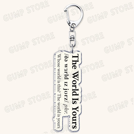 Popualr World Is Yours Keychains for Accessories Scarface Tony Montana Gangster Say Hello To My Life Keyring Fans Friends Gifts