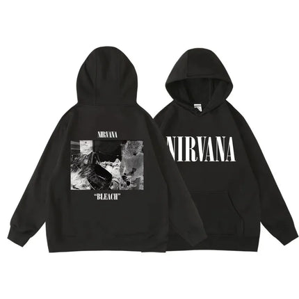 Classic Rock Band Nirvana Kurt Cobain Graphic Print Hoodie Men Women Loose Oversize Sweatshirt Streetwear Harajuku Wind Pullover