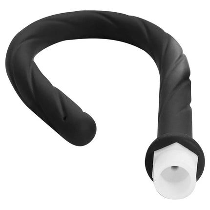 Deep Anal Plug with Washing Tube Long Silicone Buttplug Cleaning Accessory for Couples Vaginal & Anus Shower Sex Toy for Men