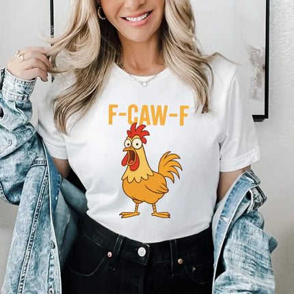 Funny F-Caw-F Shirt, Rooster Meme Shirt, Sassy Bird Lover Shirt, Moonlit Raven Shirt, Black Bird Shirt, Chicken Meme Shirt