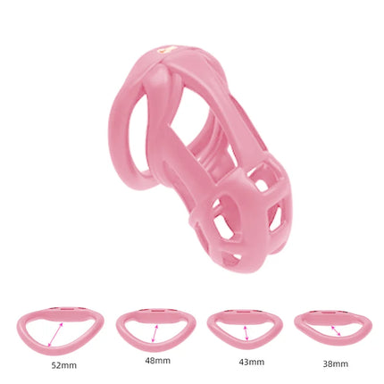 Chastity Lock Cock Cage 3D Invisible Lock with 4 Arc Ring Testicle Chastity Belt BDSM Toy Hentai Bondage SexToy
