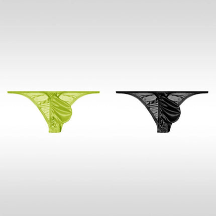 Men's Underwear Ice Silk Low Rise Sexy Bikini Briefs