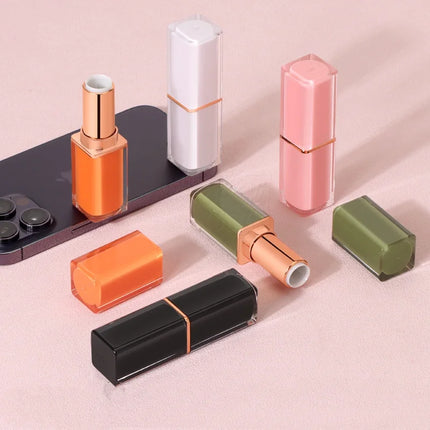 10/30/50PCS 12.1mm High-Quality Empty Crystal Acrylic Lipstick Tubes DIY Empty Square Lip Balm Packaging Makeup Tool