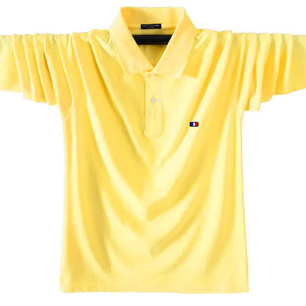 XS-5XL Fashion Sportswear High Quality New-Design Men's Polos Shirts Long Sleeve 100% Cotton Casual Polos Homme Lapel Male Tops