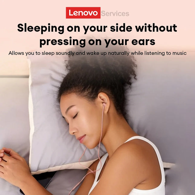 Lenovo YF44 Sleep Headphones Noise Cancellation Wired Earphones Comfortable Wear Type-C/3.5mm Port  For Computer Tablet Phone