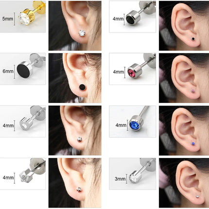 1/2/4Pcs Disposable Sterile Ear Piercing Unit Cartilage Tragus Helix Piercing Gun No Pain Piercer Tool Machine Kit Stud Jewelry