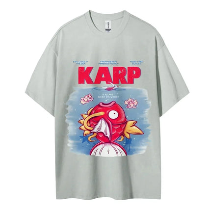 Pokemon T-shirt Men's Pure Cotton Casual  Round Neck T-shirt Short Sleeve Fashion Clothing Summer Sports Casual Short Sleeve Top