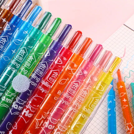 12/18/24/36 Colors Crayons Stacking Buildable Crayons Colorful Crayons Party Favors DIY Rainbow Pencils Graffiti Oil Stick