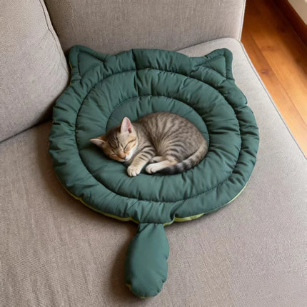 Dog Bed Mat for Sleeping, Big Face Cat Style Cat Bed Pad for All Seasons, Soft Breathable Washable Pet Cushion for Cats Dogs