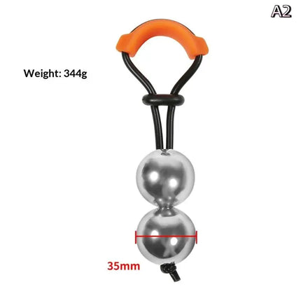 1Pcs Male Penis Ring Weight-Bearing Cock Ring with Steel Ball Heavy Stretcher Penile Training Exercise Device for Erection