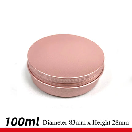 10/20/50/100pcs 5ml 10ml Matte Rose Gold Jar 30ml Cream Pink Aluminum Case 50ml 60ml Lip Balm Pot Cosmetic Container 150ml 4201