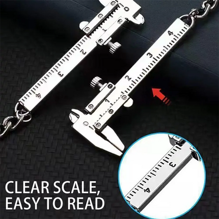 Portable Mini Caliper Tools Zinc Alloy Vernier Caliper 0-40mm Keychain Measuring Compact for Household Tool