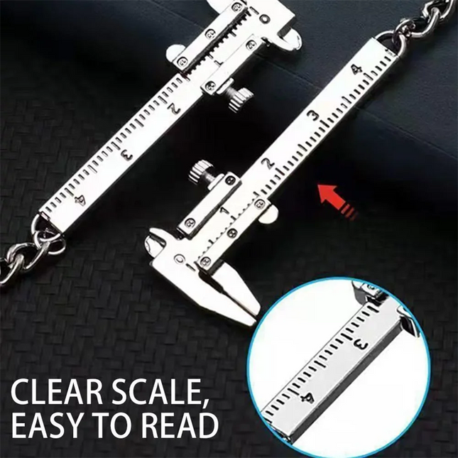 Portable Mini Caliper Tools Zinc Alloy Vernier Caliper 0-40mm Keychain Measuring Compact for Household Tool