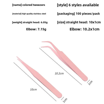 Macaroon Nail Art Decor Eyelashes Tweezers Tweezer Scrapbook Sticker Tapes Picking Stainless Clips DIY False Eyelashes Tools