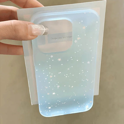 Korean Ins Minimalist Personality Little Star Cartoon Phone Case For iPhone 17 16 15 14 13 12 11 Pro XR Max 7 8 Plus Mini Cover