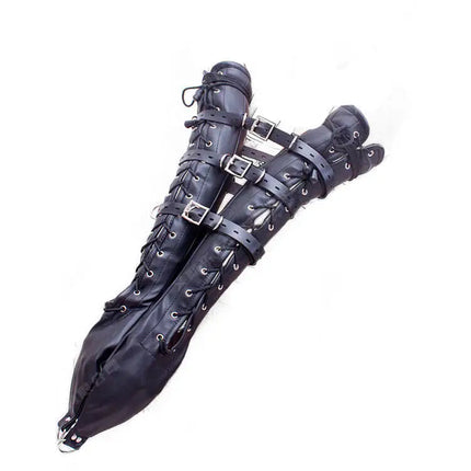 Black PU Leather Arm Restraint Sex Bondage BDSM Arm Binder Restraint Slave Role Play Kit Armbinders Erotic Adults Game Sex Toys
