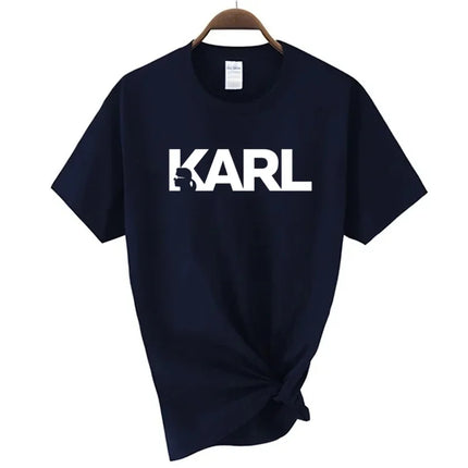 Fashion Casual Brand Karls T Shirt Men Women Cotton Short Sleeve O-neck Tshirt Men's Women's Summer Top Tee Shirt