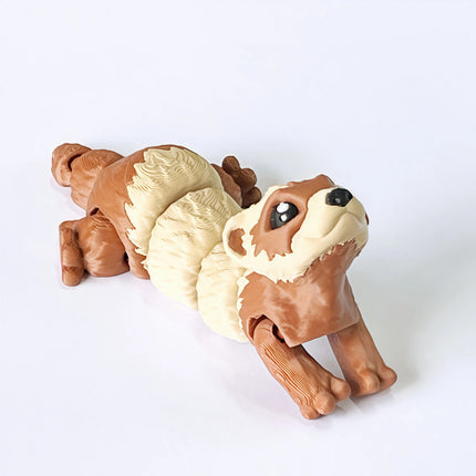 1/2 Piece - 3D Printed Articulated Ferret Figurine, Valentine's Day Gift, Indoor and Outdoor Tabletop Decoration, Wedding, Birthday, Christmas, New Year Gift, Party Favor Filler