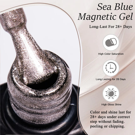 10ml Nude Pink Cat Magnetic Gel Nail Polish Ultral Shine Glitter Semi Permanent Soak Off UV Gel Varnish Nail Decor Nail Supplies