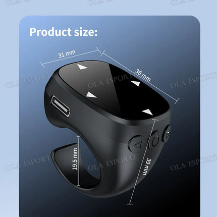 Remote Control Suitable for IOS Bluetooth Page Turning Ring Camera Remote Control Function Compatible Smart Fingertip Rings 2025