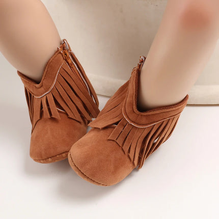 Fashionable Tassel Baby Boots Autumn Winter Casual Comfortable Shoes for Boys And Girls 0-18 Months Walking Shoes