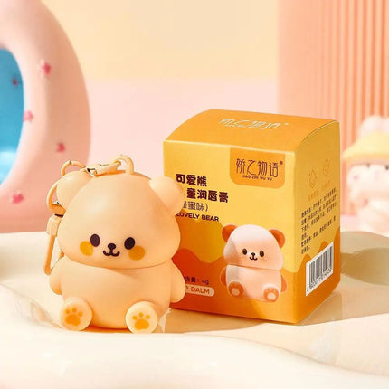Moisturizing Kids Bear Lip Balm Gentle Repair For Chapped Lips Improves Chapping Lip skin Texture Prepares Makeup For Daily Care