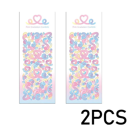 1PCS New Cute Kawaii Deco Stickers Korean Stickers Photocard Decor Kpop Decorative Toploader Scrapbooking Stickers Y 2k Samll