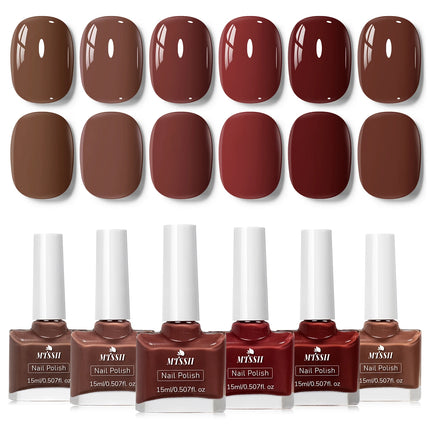 6pc 15ml Red Water-Based Peel Off Nail Polish Set Air Dry Easy to Apply Long Lasting Nail Art Manicure Vernis DIY for Home Salon