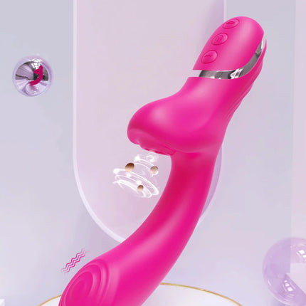Powerful Sucker Vibrator Female Sucking Oral Clitoris Vagin Nipple Stimulator Massager Masturbation Adults Sex Toys for Women